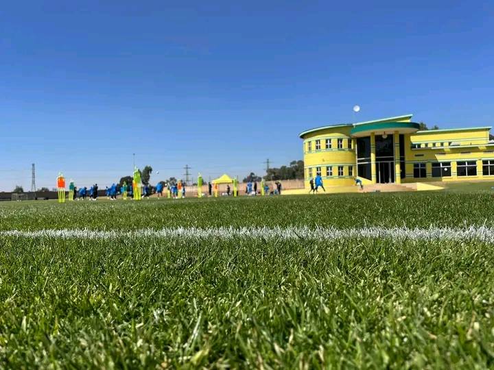 A low view across the training pitch at Chloorkop